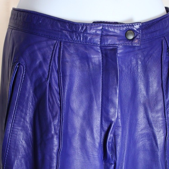 Tannery West Pants & Jumpsuits Blue Skinny Leather Pants Poshmark